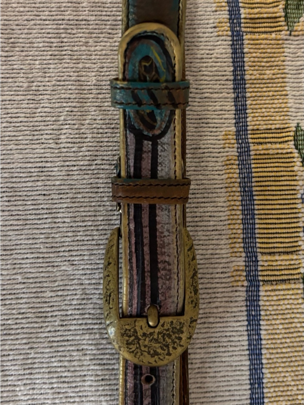 Jane Yoo Leather Handpainted Belt - Picture 4 of 6